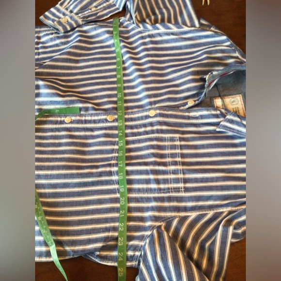 Fat Face men’s XL cotton/ Linen striped button down shirt . - Picture 4 of 8